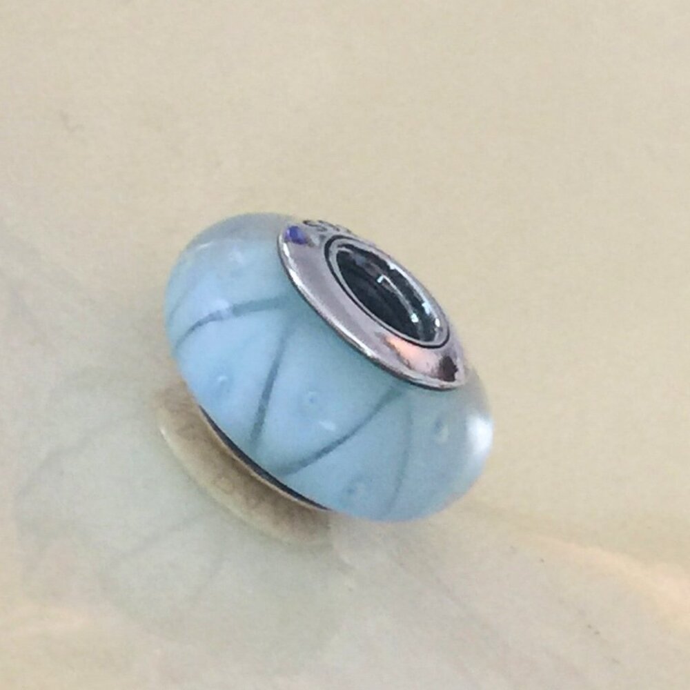 Pandora Blue Looking Murano Glass Bead LAST 1 Left